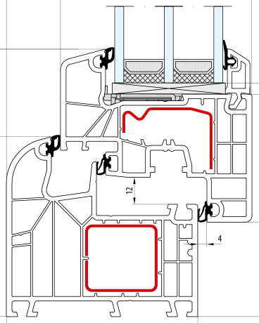 IDEAL 8000 – technische Zeichnung (Schnitt)
