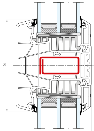 IDEAL 8000 – Pfosten 104 mm